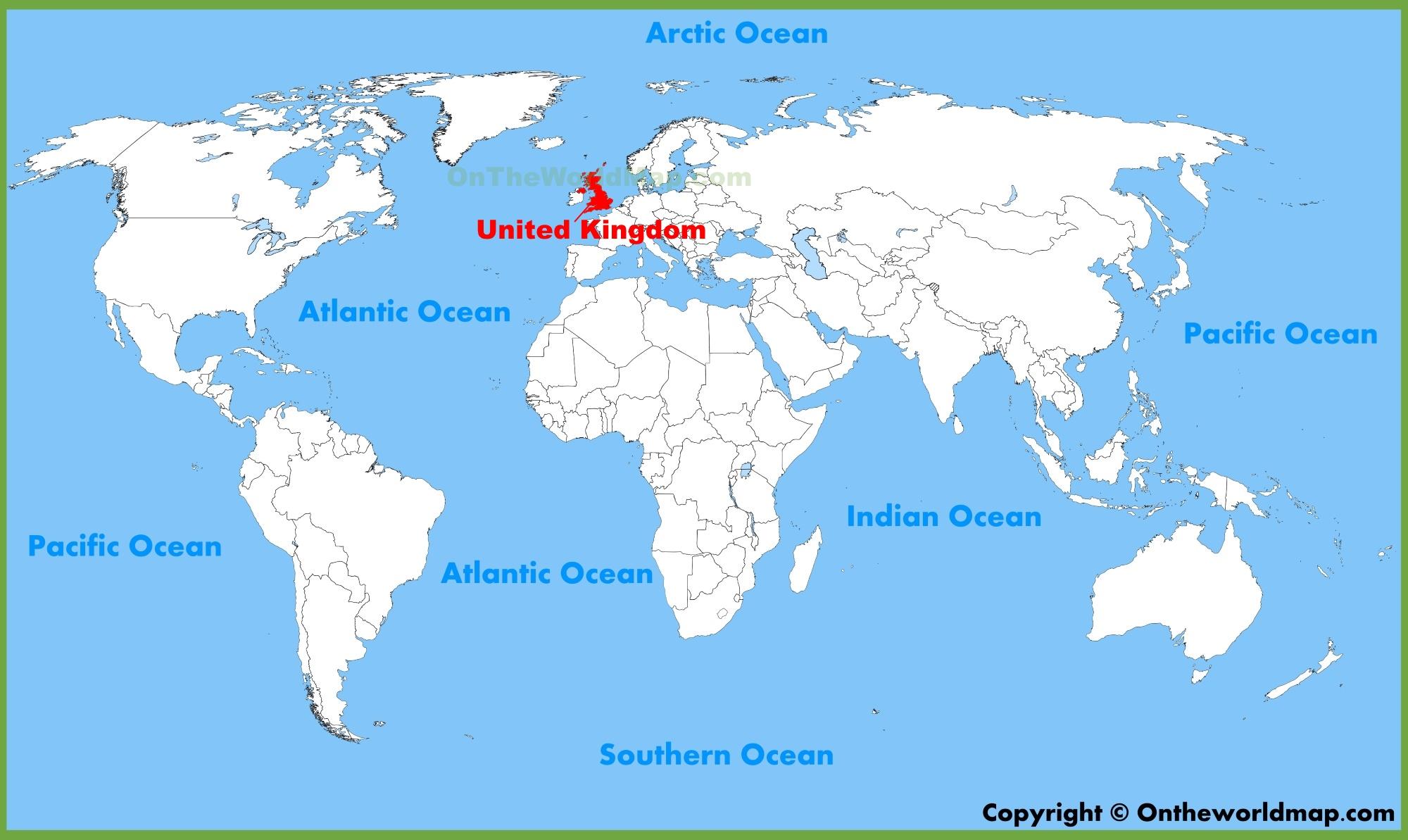 Onde está UNIDO no mapa - mundo- reino UNIDO, no mapa do mundo