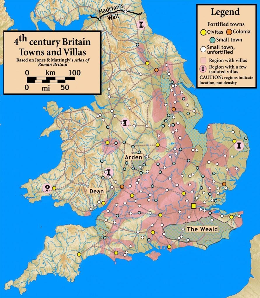 mapa da antiga grã-Bretanha