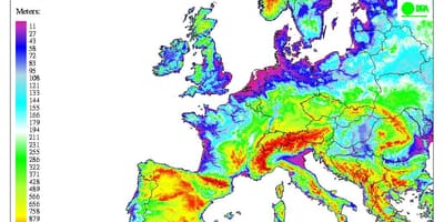 Mapa do reino UNIDO elevação
