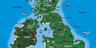 A grã-Bretanha atração mapa