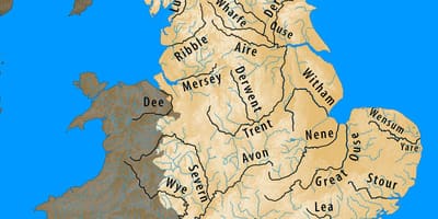 Mapa do reino UNIDO rios
