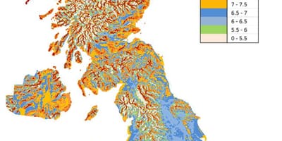 Mapa do reino UNIDO vento
